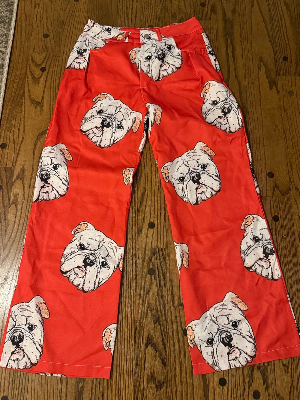Bulldog (UGA) Print Wide Leg Pants